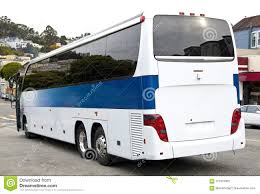 Rear And Side View Charter Bus Stock Image Image Of