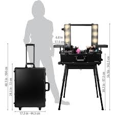 wheeled trolley makeup case organizer