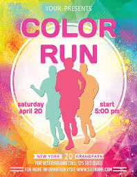 Color Run Flyer And Poster By Artolus Thehungryjpeg Com