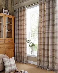 highland check lined curtains marisota
