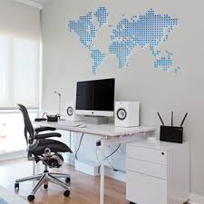 Dot World Map Wall Decal Geographic