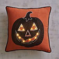 Pier 1 Imports Jack O Lantern Led Light Up Pillow Halloween Pillows Holiday Pillows Halloween Throw Pillow