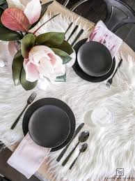 Perfect for everyday or special occasions; Black And Blush Table Decor Taryn Whiteaker