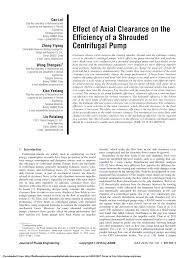Pdf Effect Of Axial Clearance On The Efficiency Of A