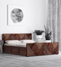 Ritmo Solid Wood Queen Size Bed