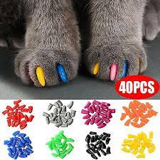 20 40pcs soft cat nail caps cat nail