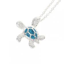eqwljwe turtle necklace sterling silver