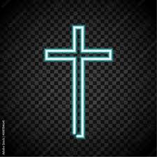 neon cross glowing cross religion