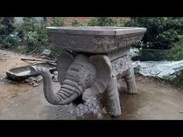 Concrete Elephant As Tree Pot