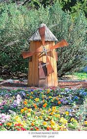 Decorative Wooden Windmill In The