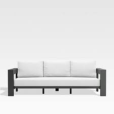 Walker Metal Outdoor Sofa With White