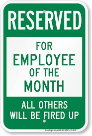 Reserved For Employee Of The Month Sign Sku K2 4176