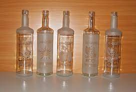Sandblasted Glass Bottles Decoration