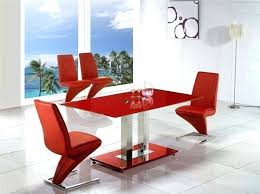 Red Dining Table Jet Glass Dining Table And 6 Chairs Red Glass