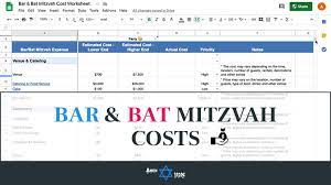 how much does a bar bat mitzvah cost on