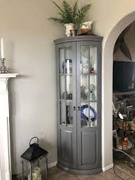 Chilton Glass Door Corner Cabinet