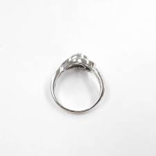 diamond 66 ctw love knot ring 14k white gold