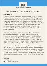 social personal business letter