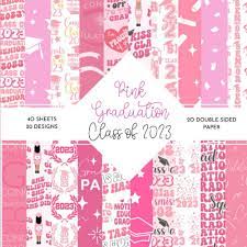 Pink Graduation Class of 2023 Scrapbook paper: | Girly Senior 2023  Decorative Craft Paper | 8.5 x 8.5 inch | 40 patterned double sided sheets  (20 ... Pink Graduation 2023 Themed Patterns |: D, H A: 9798393947538:  Amazon.com: Books