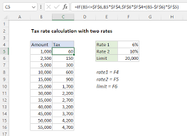 tax rate calculation with two rates