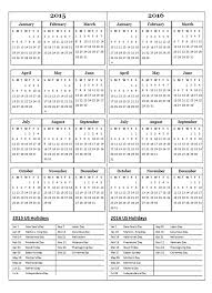 Two Year Calendar Template 2015 Two Year Calendar Free Printable