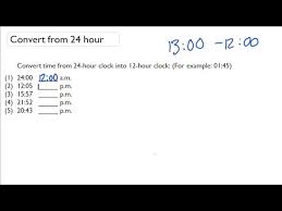 convert from 24 hour clock into 12 hour