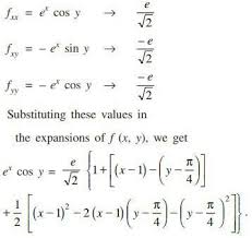 taylor series of the function e x cosy
