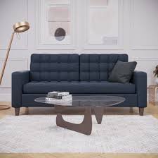 Square Arm Sofa With Onless Tufting