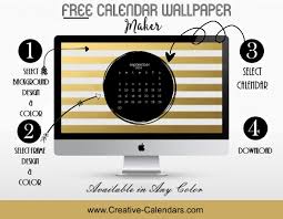 free calendar wallpaper maker create