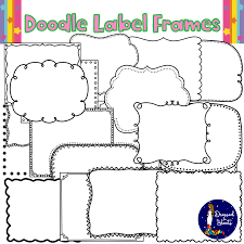 doodle label frames clips made by
