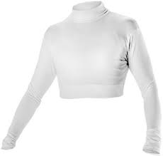 Alleson Cheer Midriff Top White Youth Large