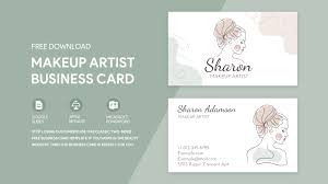 makeup artist business card free google
