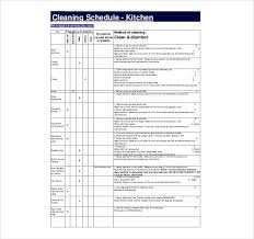 21 kitchen cleaning schedule template