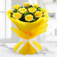 bunch of 10 yellow roses flowerzila com