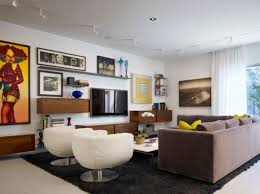 modern living room wall mount tv design