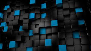 free blue 3d cubes wallpaper