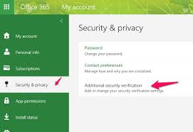 In the security & privacy menu find the additional security verification option. Office 365 Multi Factor Authentication App Passwords Information Technology Elearning