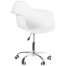 Is it your turn to host next? Bold Tones Mid Century Modern Style Swivel Plastic Shell Molded Office Task Chair With Rolling Wheels White Qi003751 Wt The Home Depot