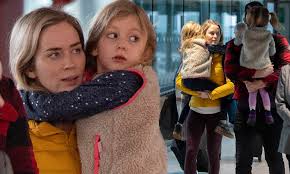 Emily blunt shares funny family moments. Emily Blunt And John Krasinski Jet Out Of London With Their Daughters Hazel And Violet Daily Mail Online
