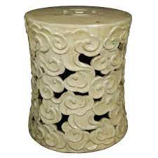 Chinese Cloud Motif Garden Stool At 1stdibs