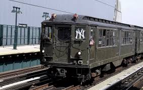 vintage subway car to yankee stadium