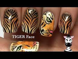 tiger face nail art tutorial enoyours