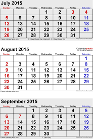 Calendar August 2015 Template