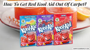 how to get red kool aid out of carpet