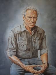 Old Clint Eastwood Portrait Painting