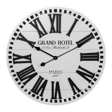 Wall Clock Wood Grand Hotel Paris