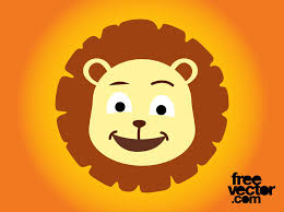 cartoon lion head vector art graphics