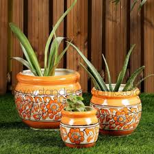 ceramic outdoor plant pot khurja