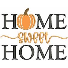 home sweet home pumpkin fall applique