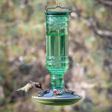 perky pet green antique hummingbird feeder